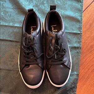 Lulu's Black and White Athletic Sneakers